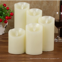 Electronic Moving Wick Flameless LED Candle with Timer